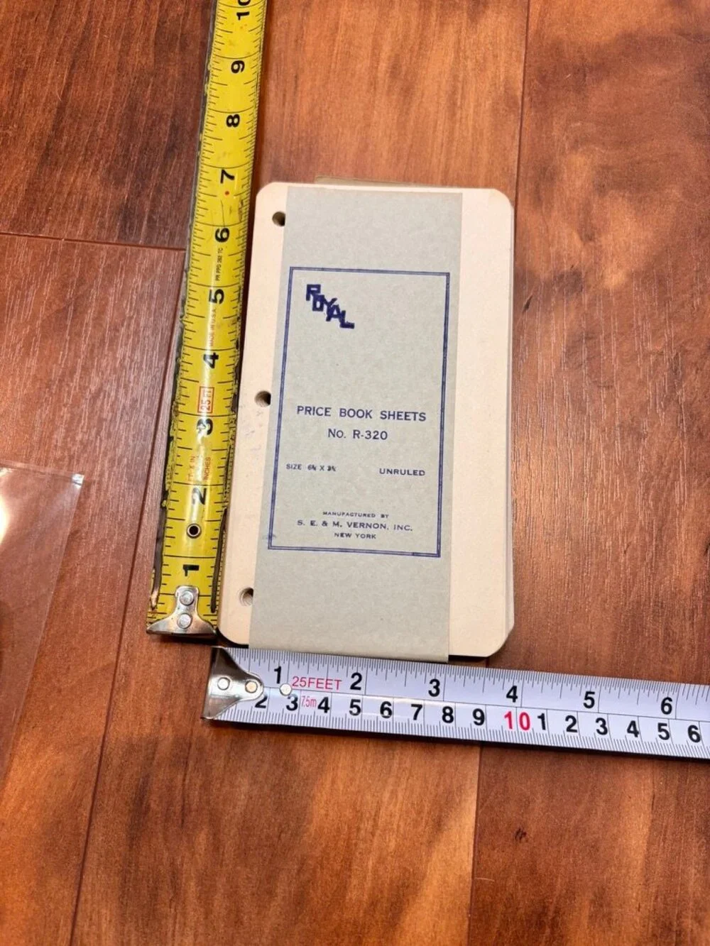 Lot of 2 Vintage Royal branded price book filler sheets
